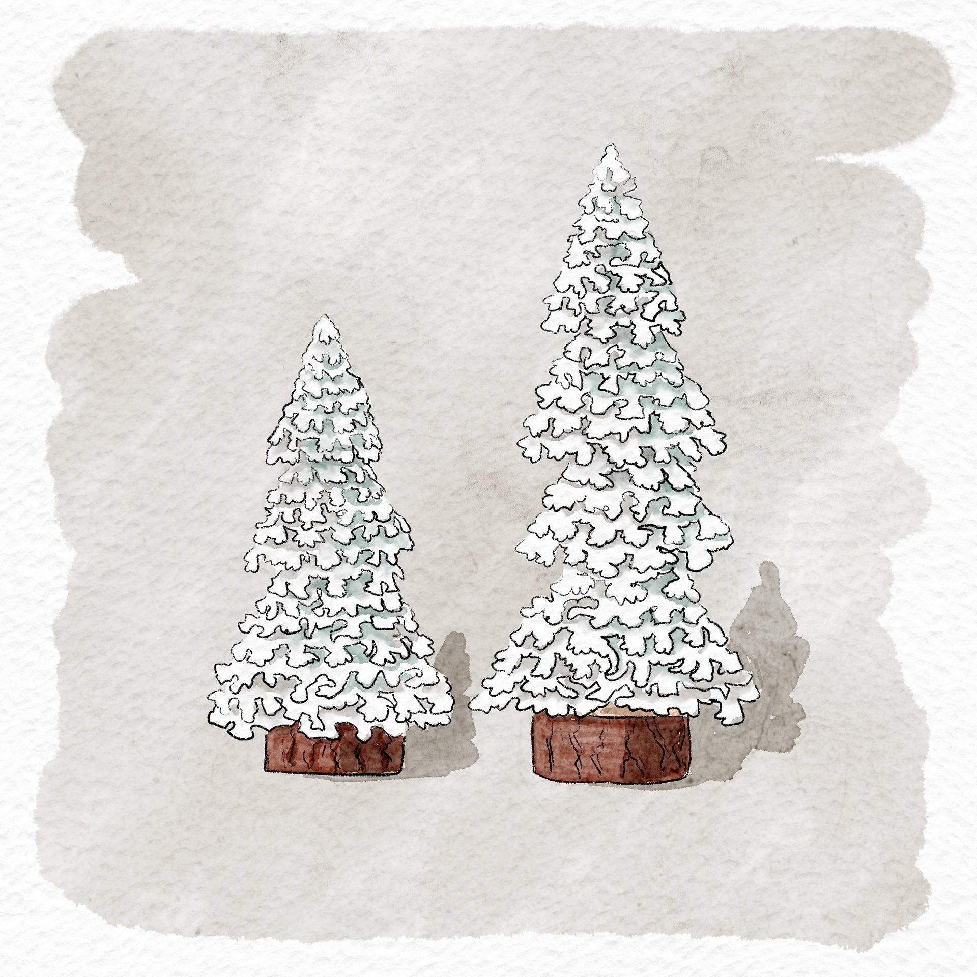 Wichtel Tannenbaum Zubehör – verschneite Wintertannen - wichtelfreund