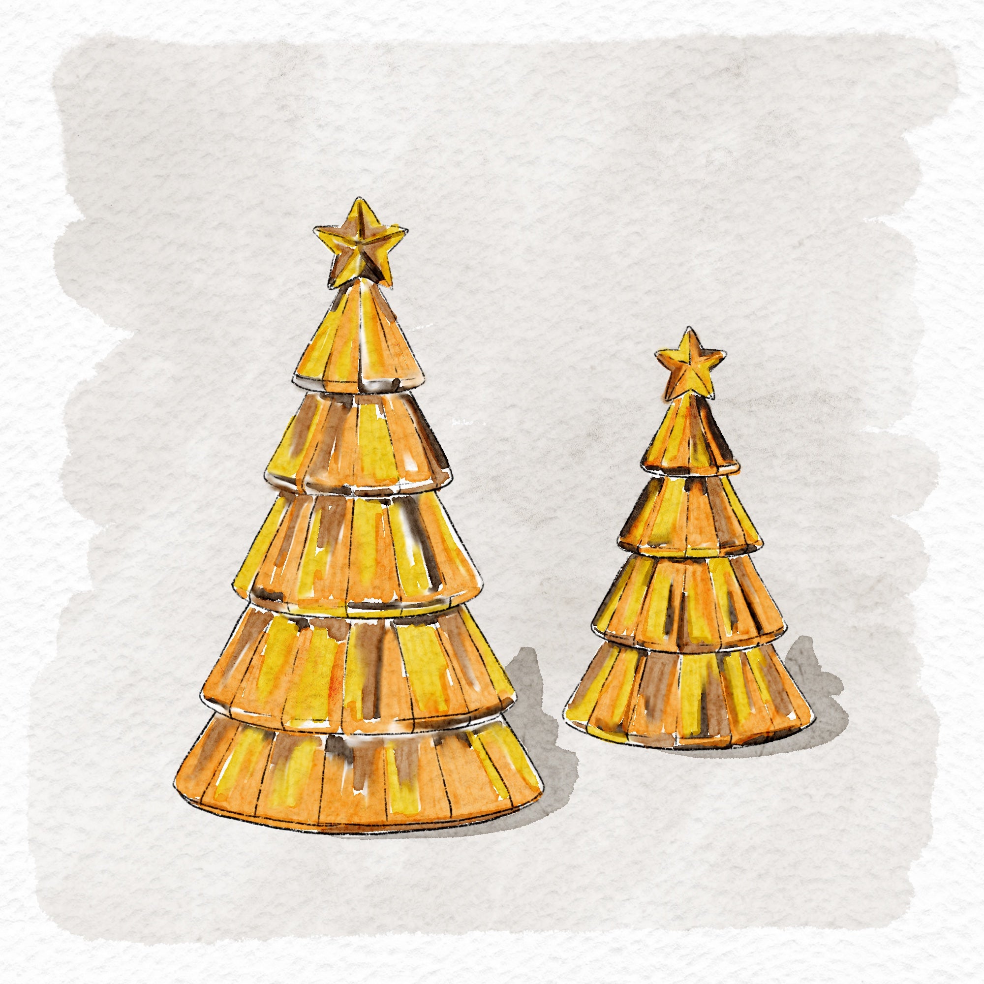 Wichtel LED-Bäumchen – 2er-Set aus leuchtenden Mini-Tannen - wichtelfreund