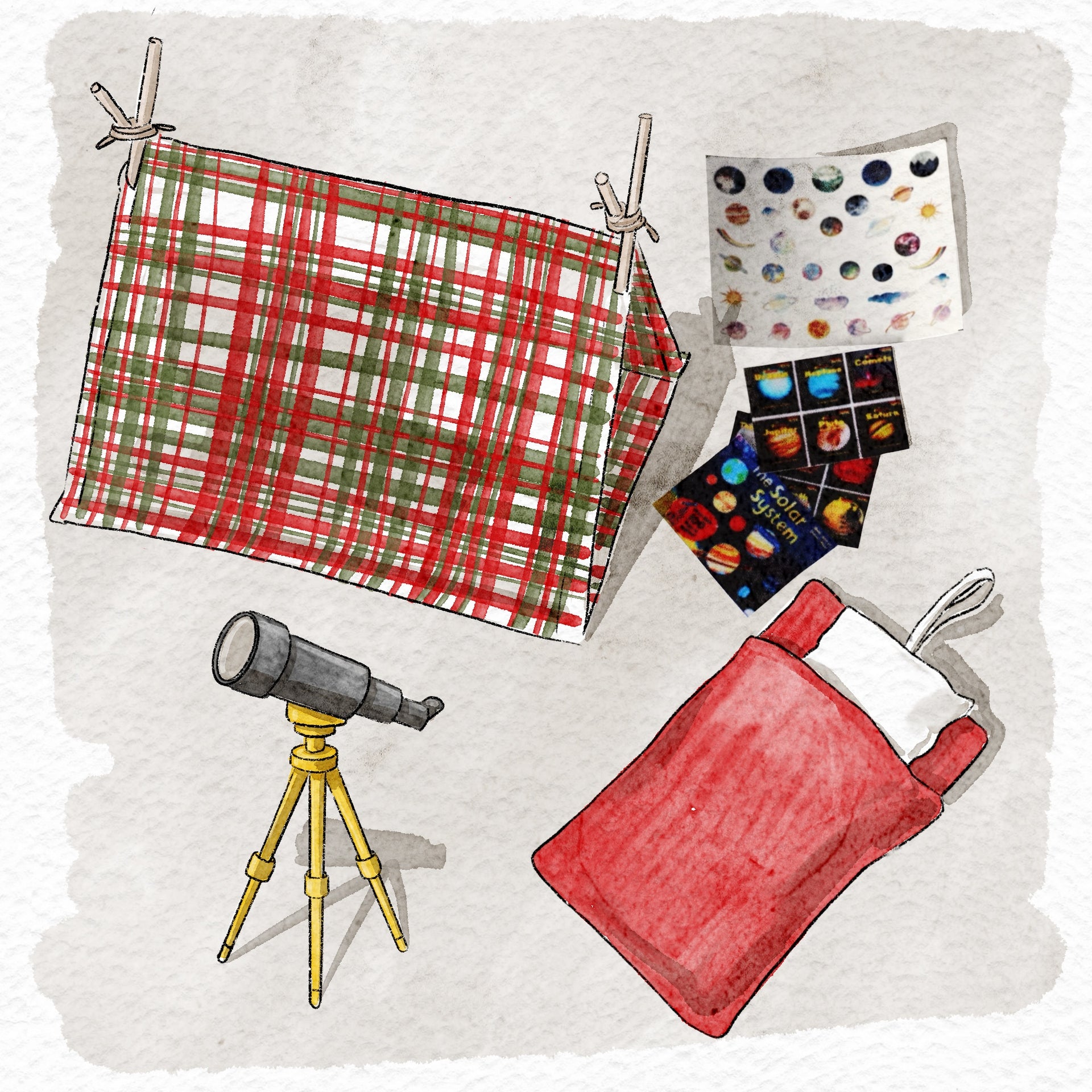 Wichteltür Zubehör Camping-Set – Zelt, Schlafsack & Mini-Teleskop für deinen Wichtel - wichtelfreund