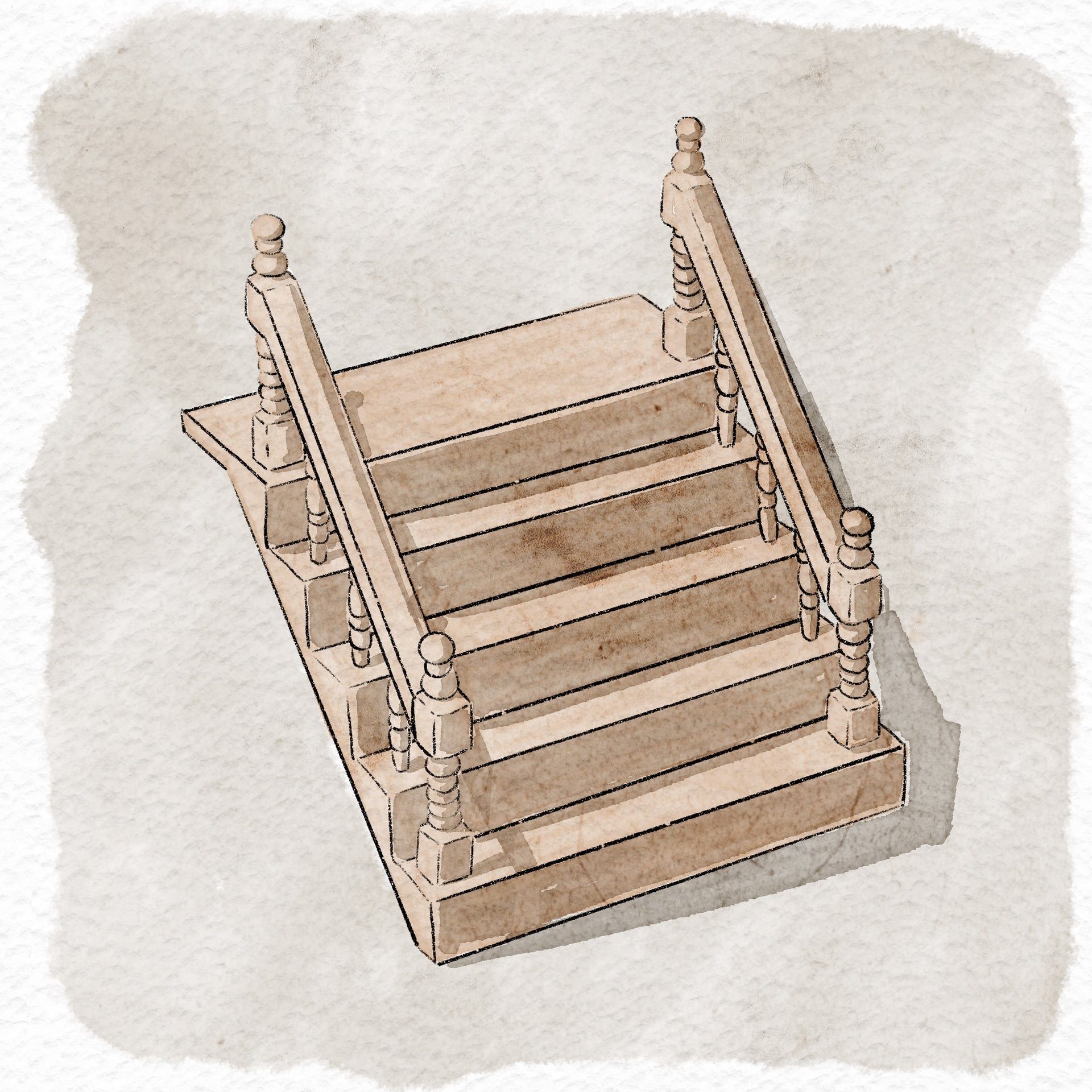 Wichteltreppe – Mini-Holztreppe als Zubehör zur Wichteltür - wichtelfreund