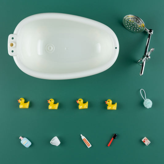 Wichteltür Badetag Zubehör Set - Badewanne mit Badespielzeug