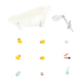 Load image into Gallery viewer, Wichteltür Badetag Zubehör Set - Badewanne mit Badespielzeug - wichtelfreund
