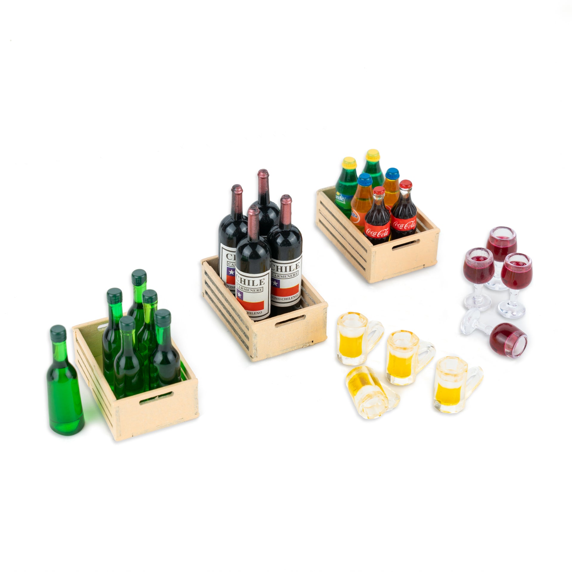 Wichtel Getränke Variation - Wein + Bier + Softgetränke  inkl. Kisten - wichtelfreund Wichtel Zubehör