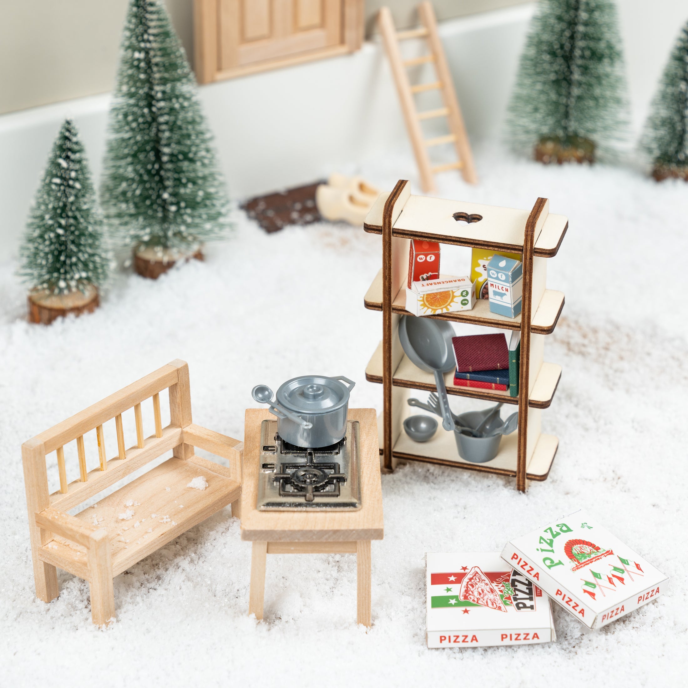 Wichteltür Küchen zubehör Paket mit Kochbüchern & Kochutensilien + DIY - wichtelfreund Wichtel Zubehör