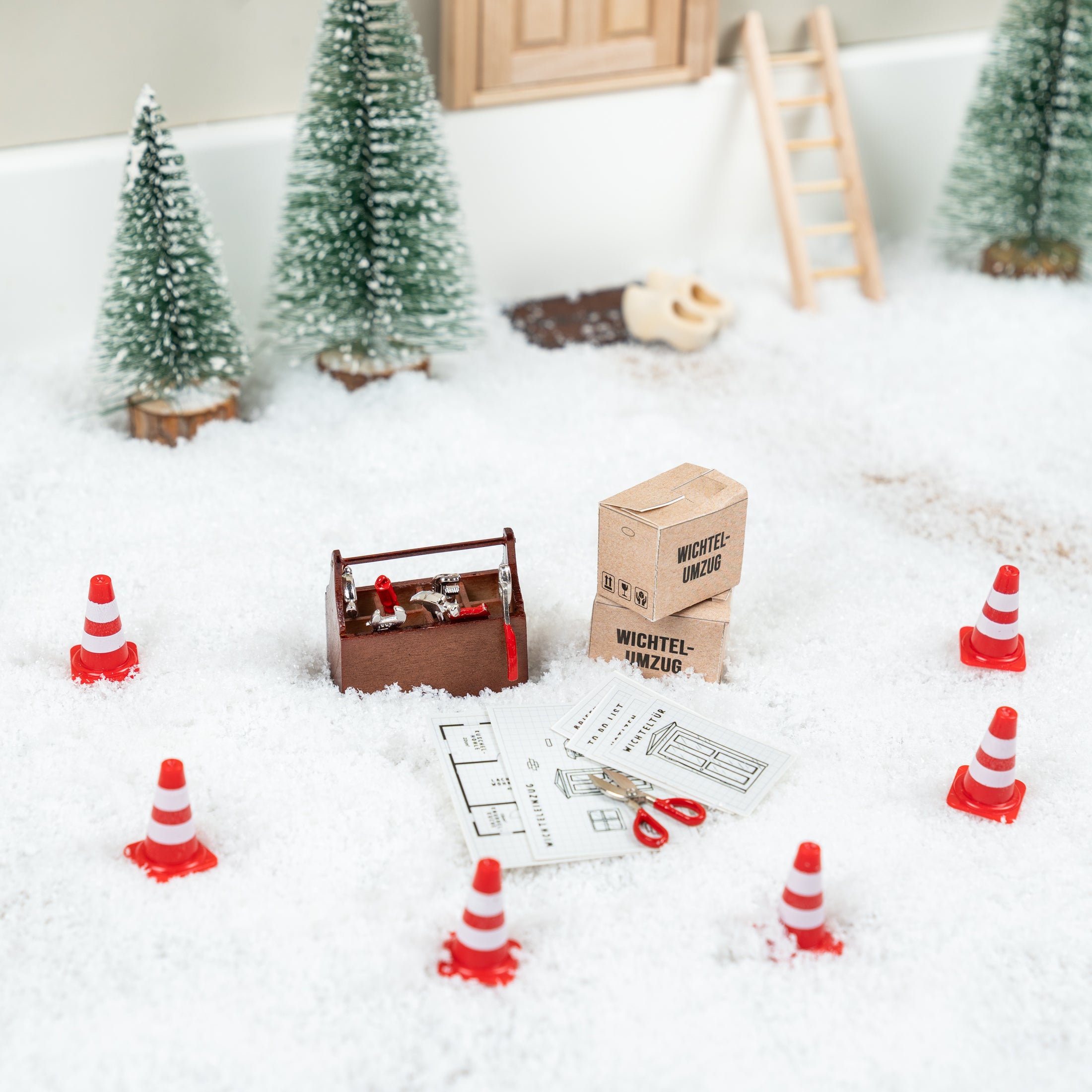 Wichtel Baustelle - Erweiterungspaket - Werkzeug & Pylonen - wichtelfreund