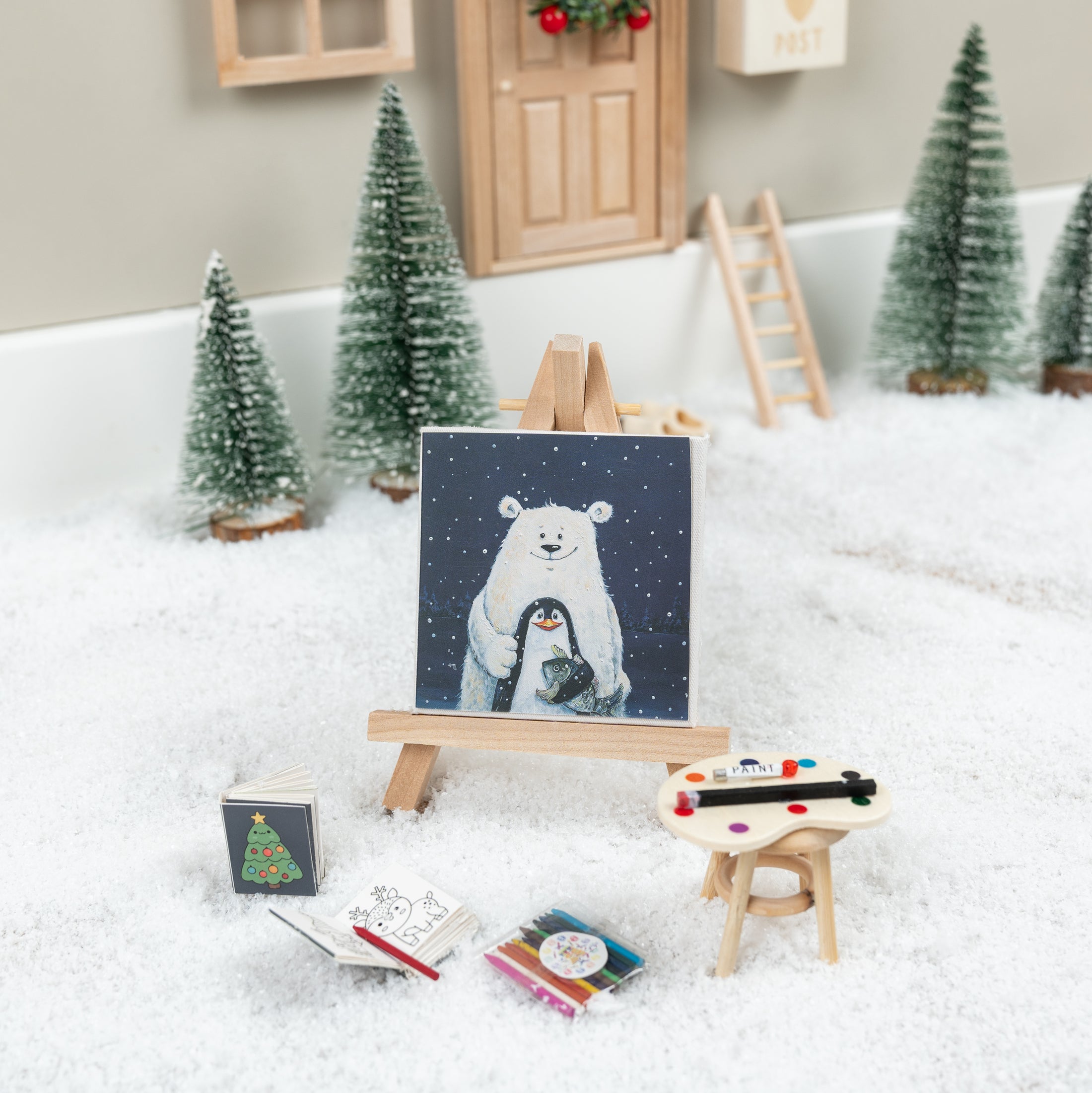 Wichtel Malset - Staffelei mit Leinwänden, Hocker & Stiften - wichtelfreund Wichtel Zubehör