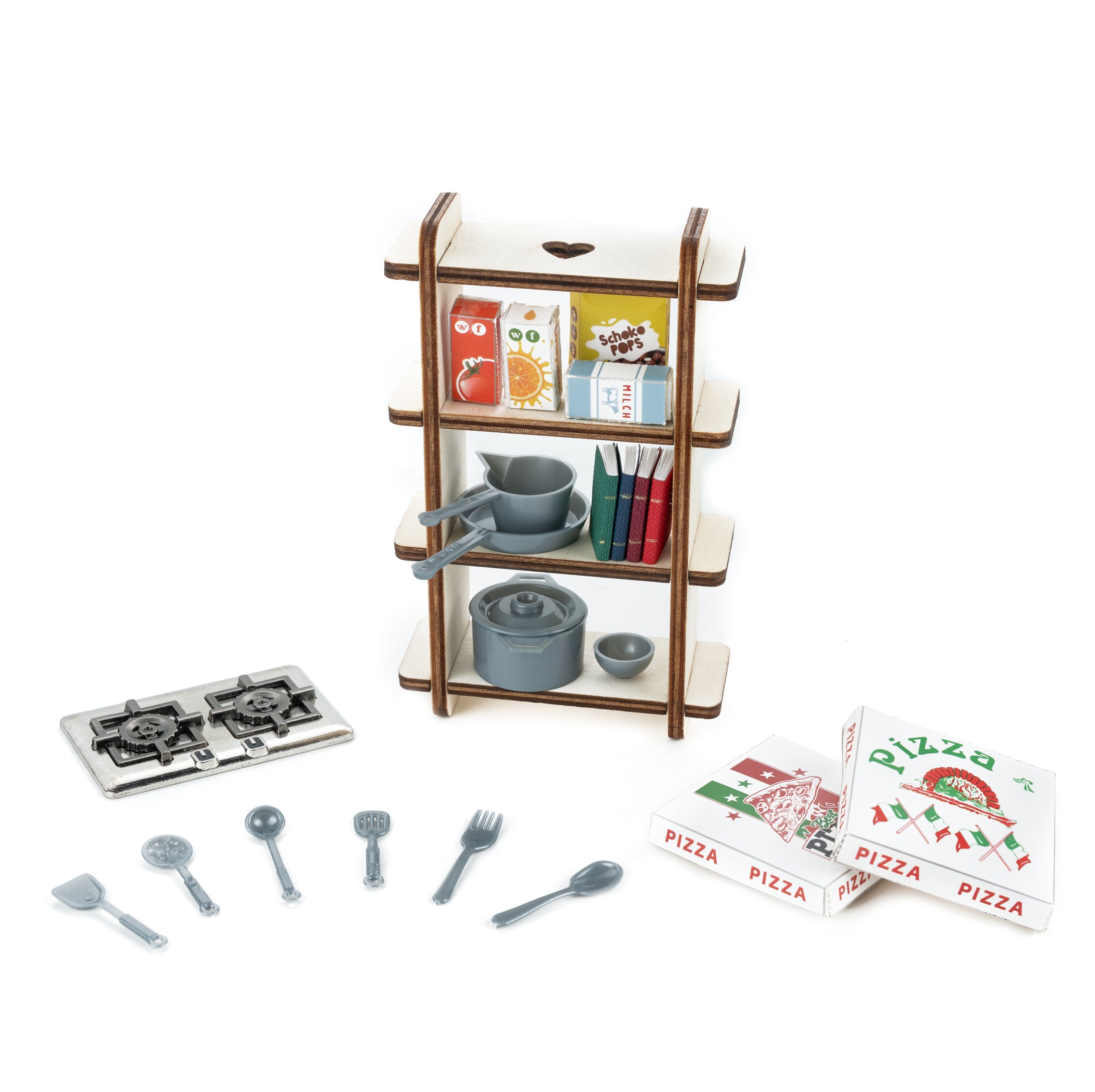 Wichteltür Küchen zubehör Paket mit Kochbüchern & Kochutensilien + DIY - wichtelfreund Wichtel Zubehör