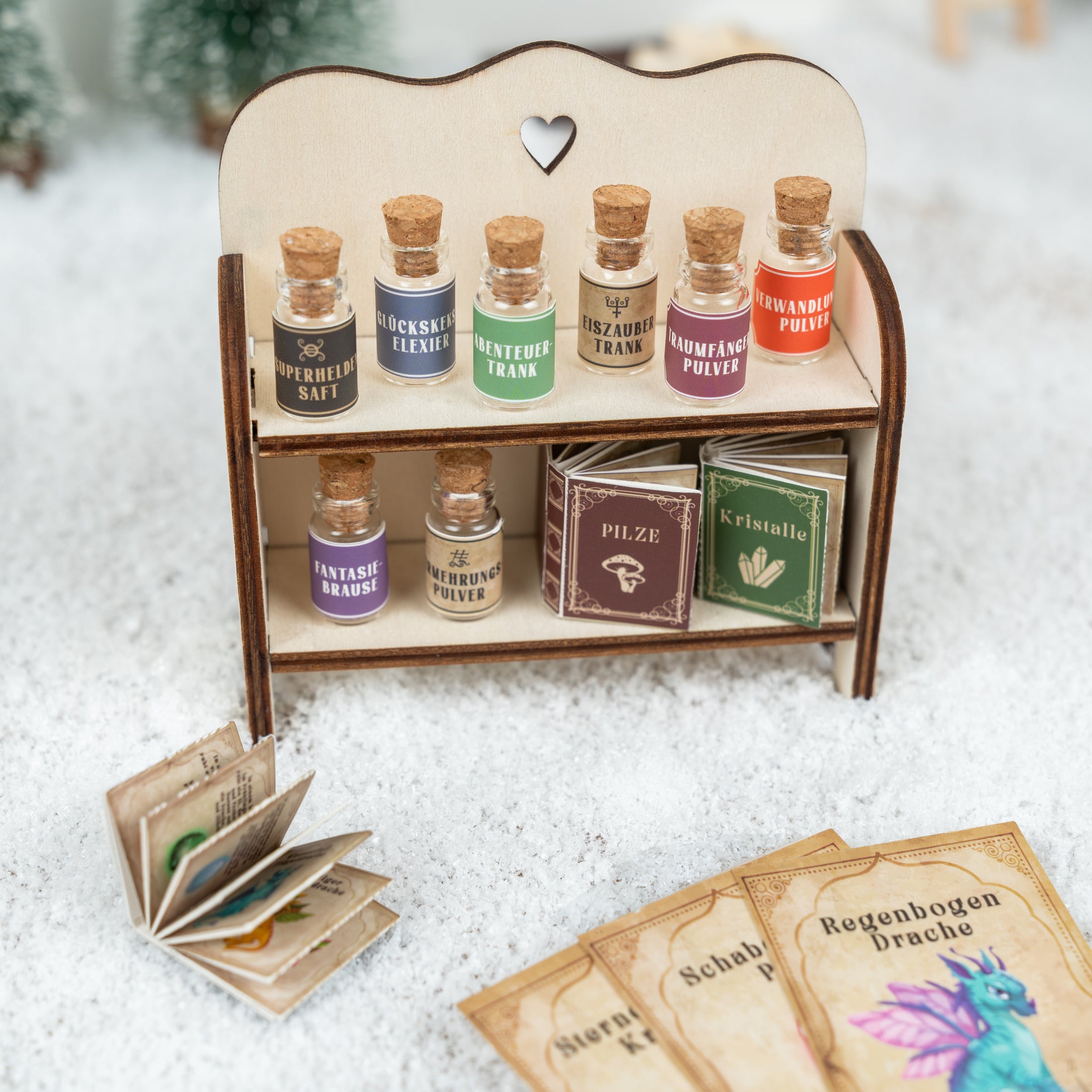 Wichtel Regal mit magischen Requisiten - wichtelfreund