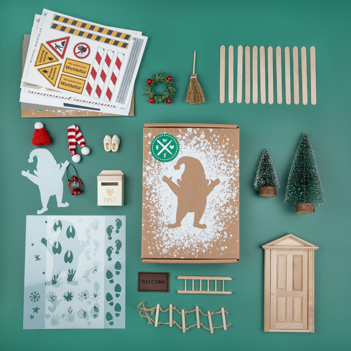 Mini Wichteltür Set mit Zubehör | Wichtelfreund
