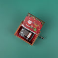 Load image into Gallery viewer, Weihnachtliche Holzspieluhr mit Handkurbel - wichtelfreund