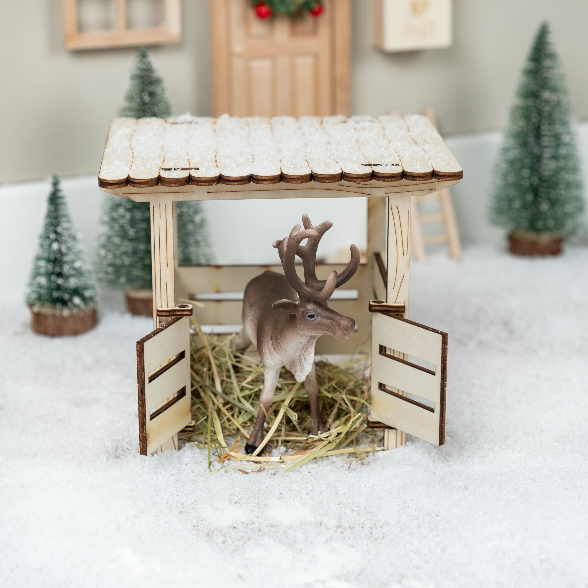 Wichtel´s Bester Freund - Rentier Stall inkl. Stallstreu - wichtelfreund