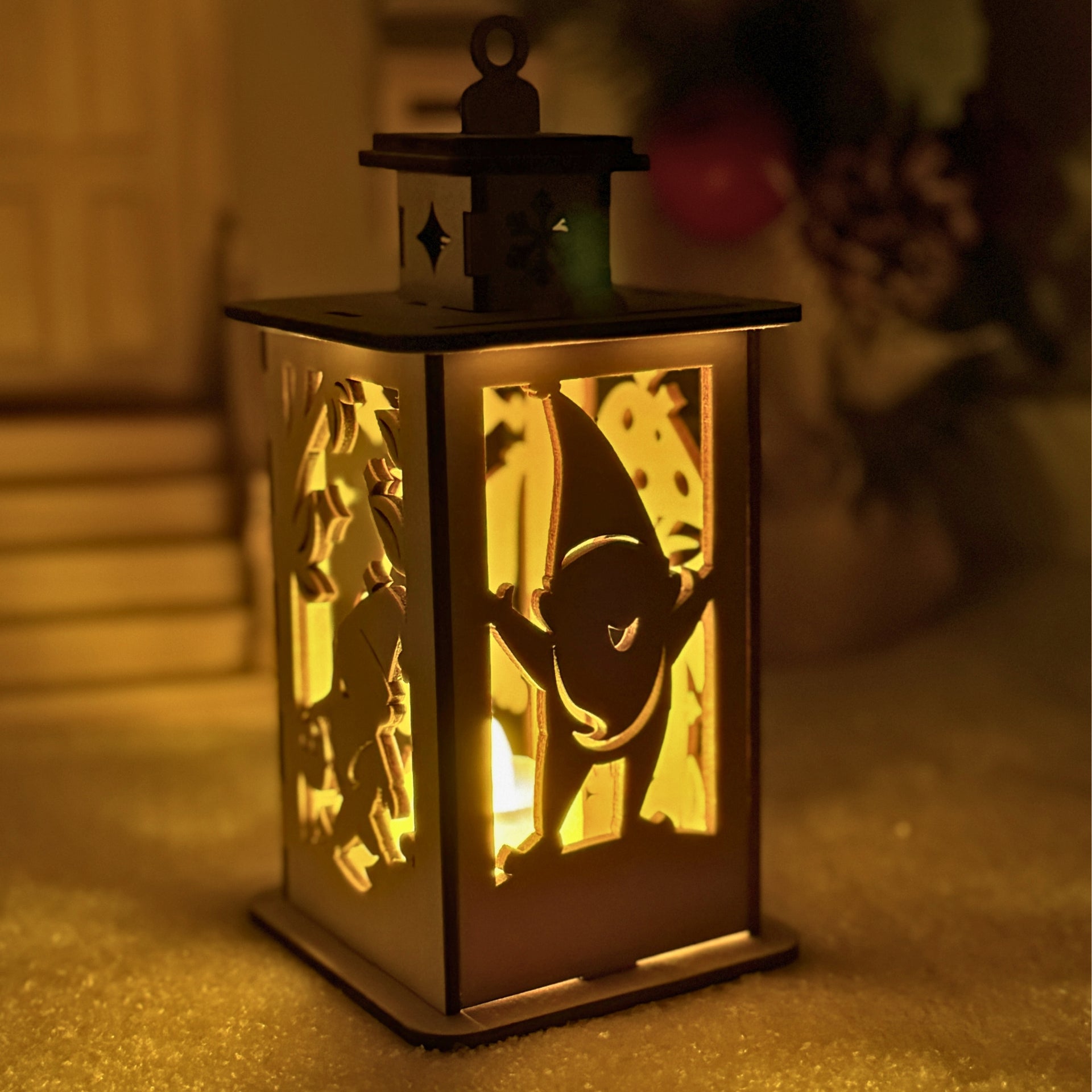 Wichtellaterne als Wichtelrufer mit Licht