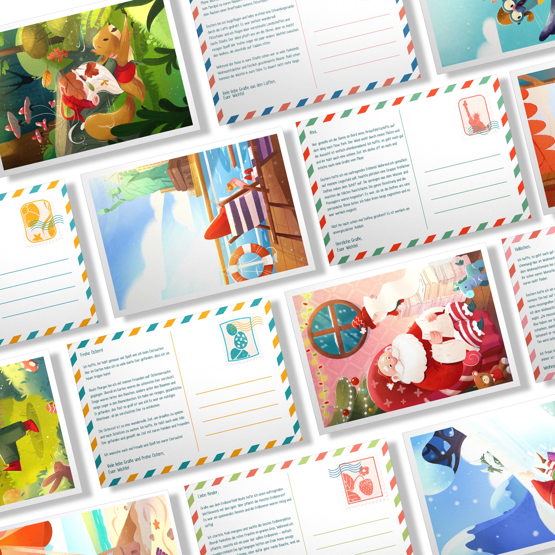 Wichtel Postkarten - Abenteuer vom Wichtel 12er Set - wichtelfreund