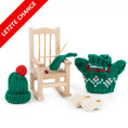 Load image into Gallery viewer, Gnome Door Knitting Set - Rocking Chair + Yarn + Gnome Clothes