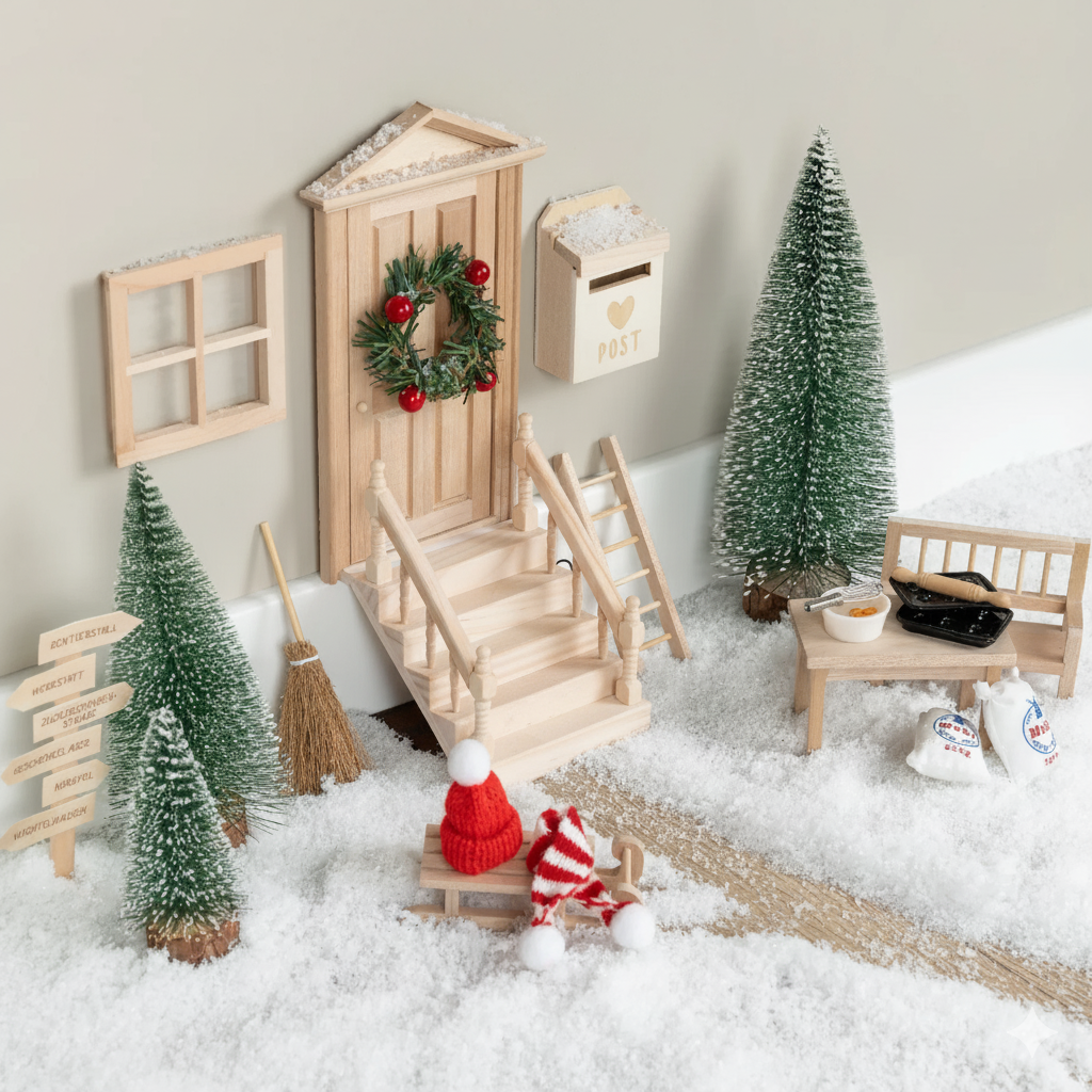 Wichteltreppe – Mini-Holztreppe als Zubehör zur Wichteltür