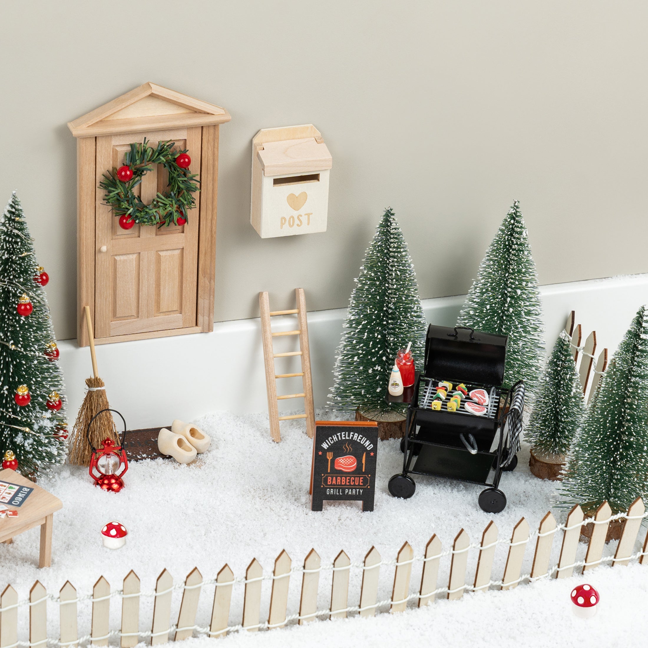 Zauberwald - Wichtelwald - 6x Tannenbaunm + Miniatur Pilze - wichtelfreund