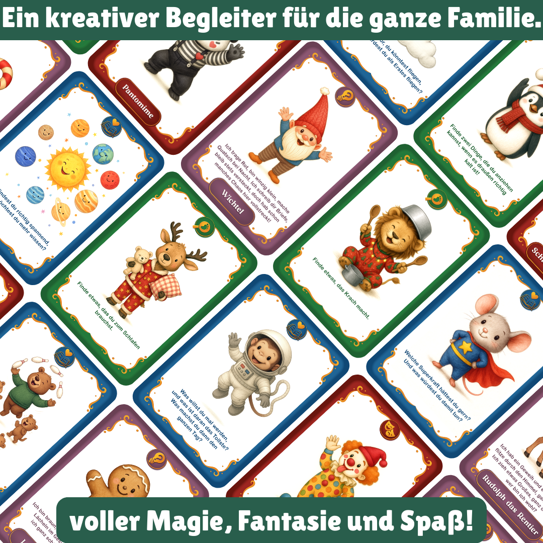 4 Kinder Kartenspiele in einer Box – Spiel & Spaß für die ganze Familie