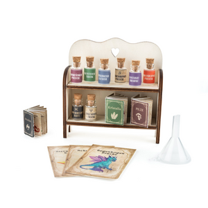 gnome shelf with magical props 