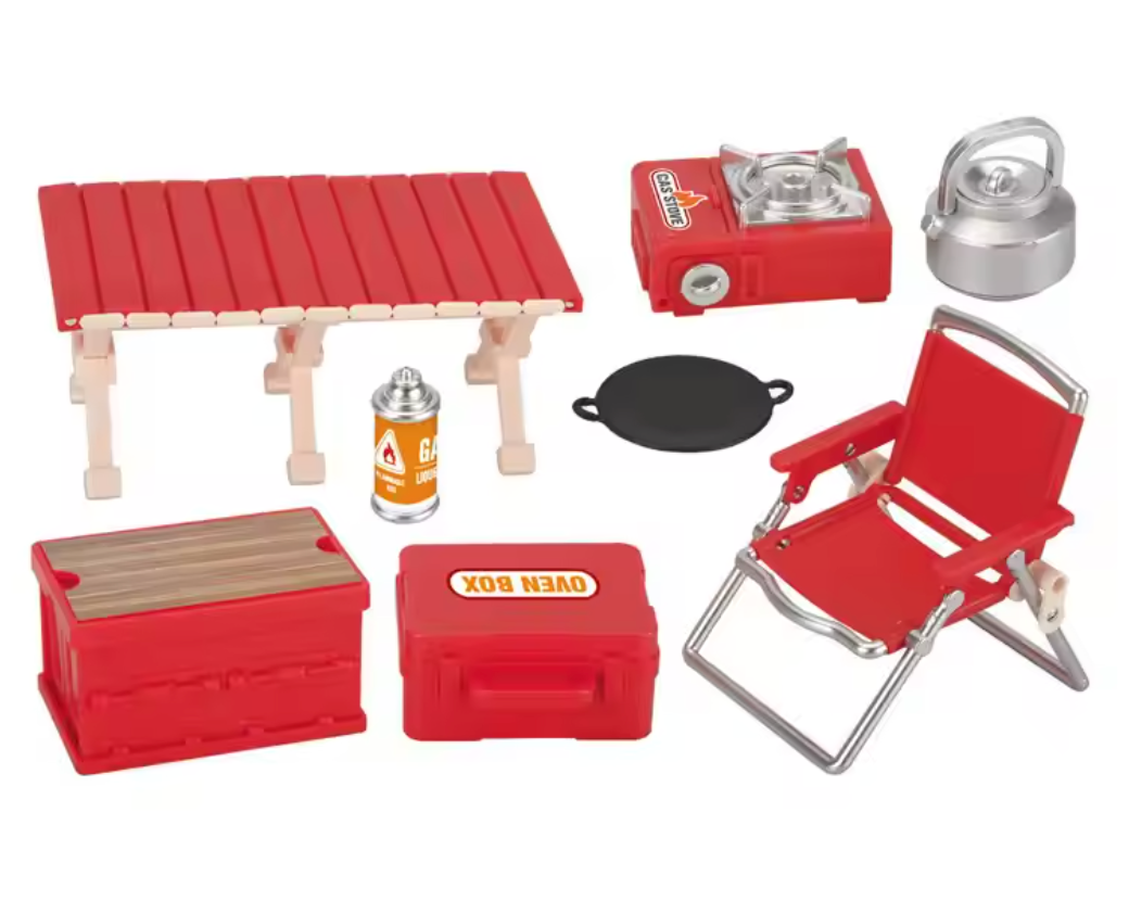 Wichtel Camping Set - inkl. Rasen (10x10cm) - Bastel Set