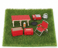 Load image into Gallery viewer, Wichtel Camping Set - inkl. Rasen (10x10cm) - Bastel Set
