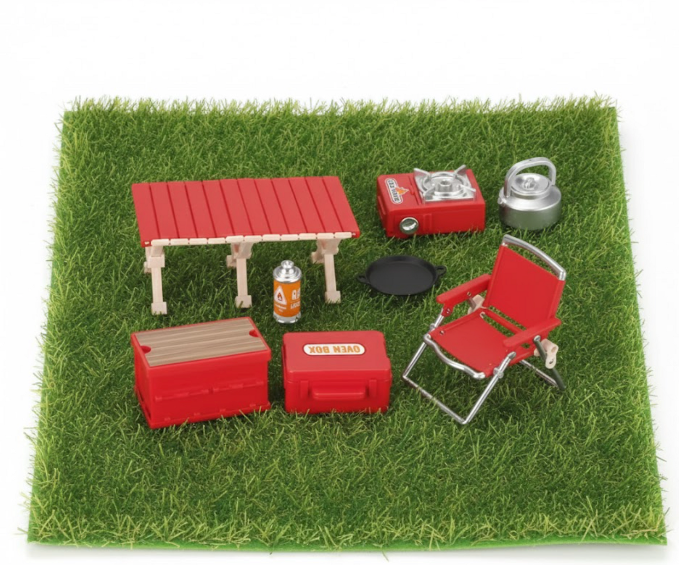 Wichtel Camping Set - inkl. Rasen (10x10cm) - Bastel Set