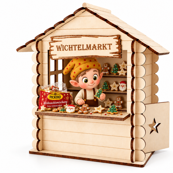 Der Wichtel eröffnet seinen Marktstand