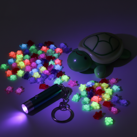 Wichtelstreich „Schildkröten-Ausbruch“ – UV-Suchspiel mit Leuchtenden Schildkröten - wichtelfreund