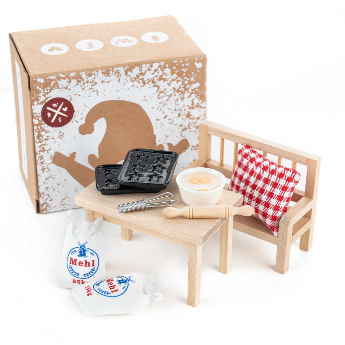 Wichteltür Backset mit Esstisch & Sitzbank - wichtelfreund