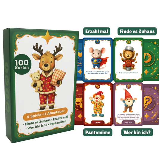 4 Kinder Kartenspiele in einer Box – Spiel & Spaß für die ganze Familie - wichtelfreund