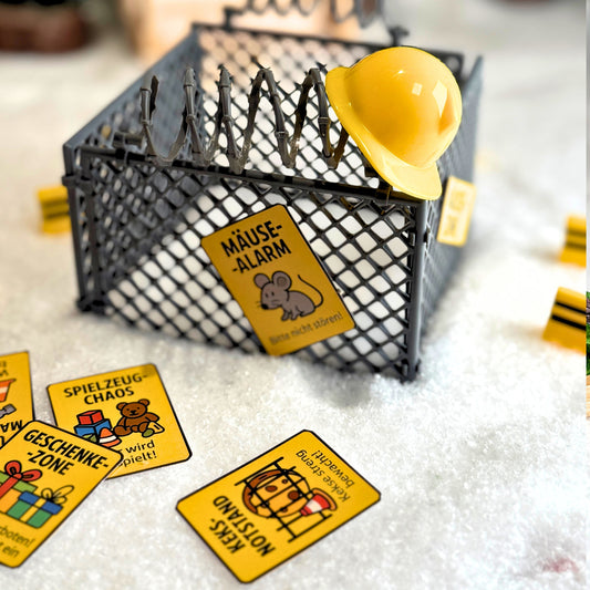 Baustellen-Zubehör für Wichtel – Absperrung für Streiche & Umbauarbeiten - wichtelfreund