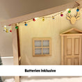 Bild in Galerie-Betrachter laden, Wichteltür Lichterkette mit Mini Christbaumkugeln

