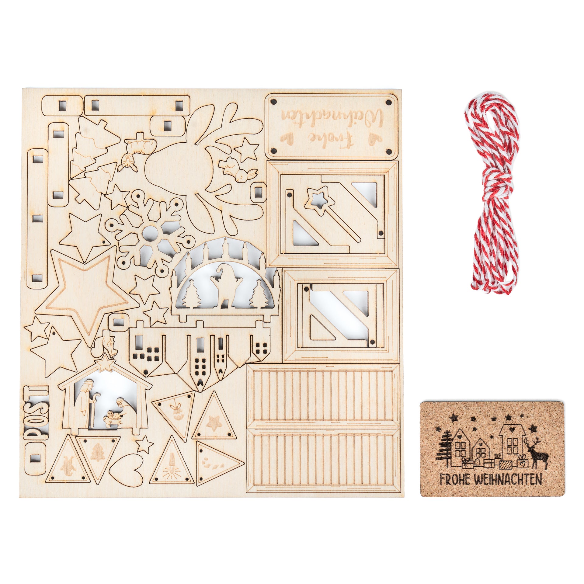 Holz Deko - Miniaturen für die Wichtelwelt - Krippe - inkl. Fußmatte - wichtelfreund Wichtel Zubehör