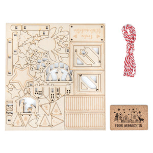 Wooden decoration - miniatures for the gnome world - nativity scene - including doormat