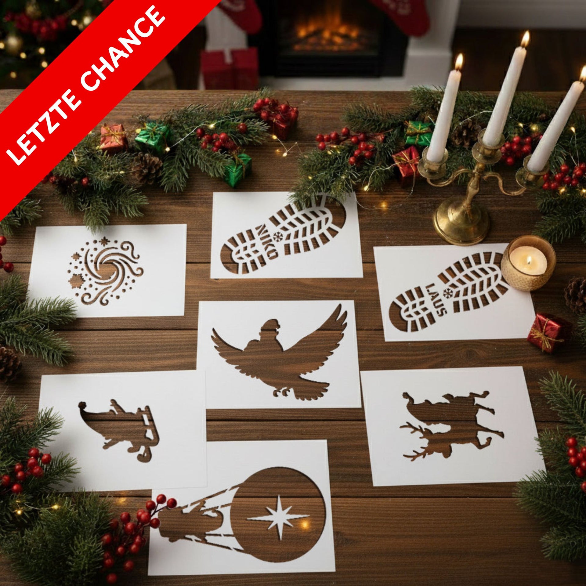 Wichtel Sprühschablonen + Holo Sticker