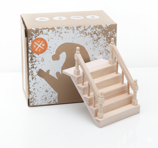 Wichteltreppe – Mini-Holztreppe als Zubehör zur Wichteltür - wichtelfreund